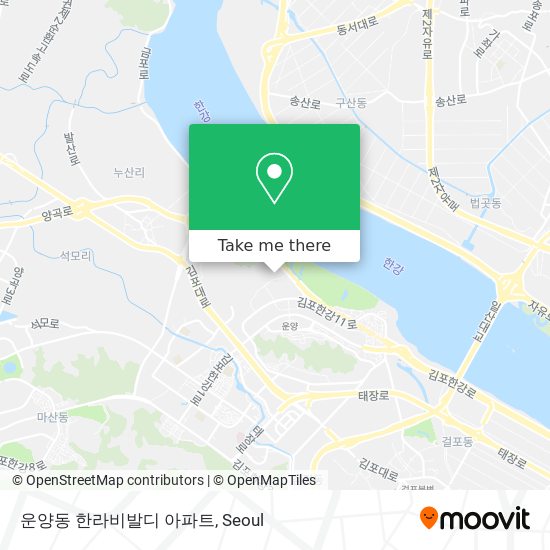 운양동 한라비발디 아파트 map