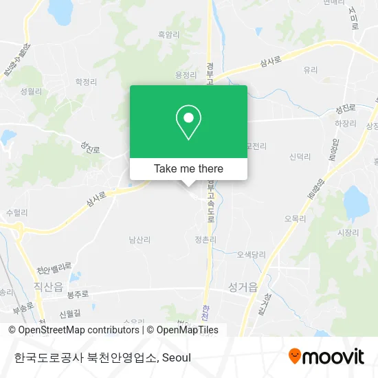 한국도로공사 북천안영업소 map