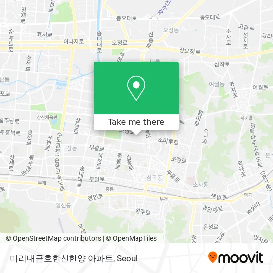 미리내금호한신한양 아파트 map