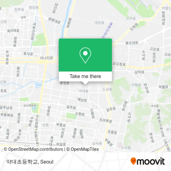 약대초등학교 map