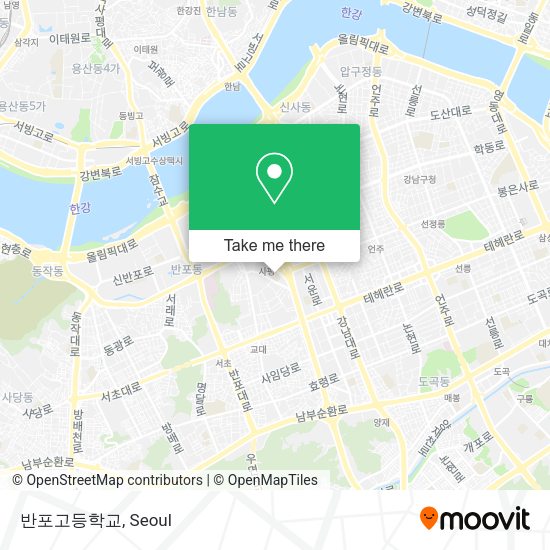 반포고등학교 map
