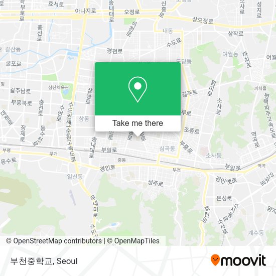 부천중학교 map