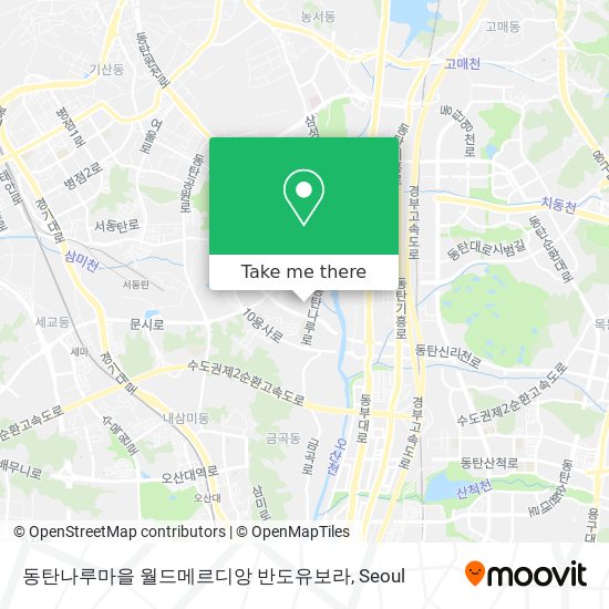 동탄나루마을 월드메르디앙 반도유보라 map