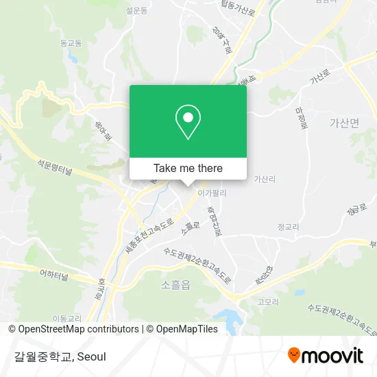 갈월중학교 map