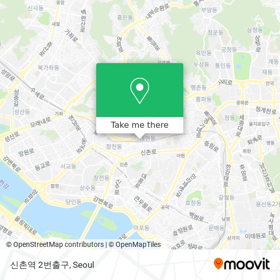 신촌역 2번출구 map