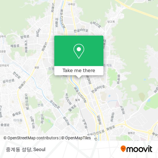 중계동 성당 map