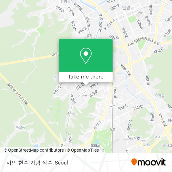 시민 헌수 기념 식수 map