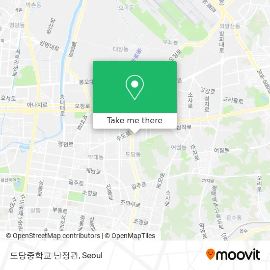 도당중학교 난정관 map