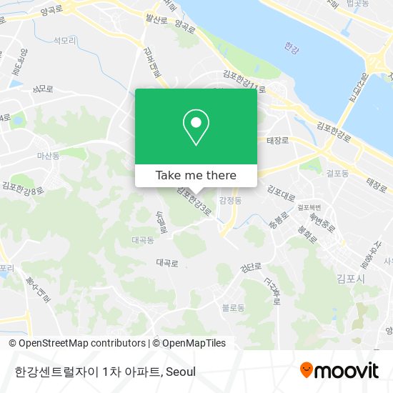 한강센트럴자이 1차 아파트 map