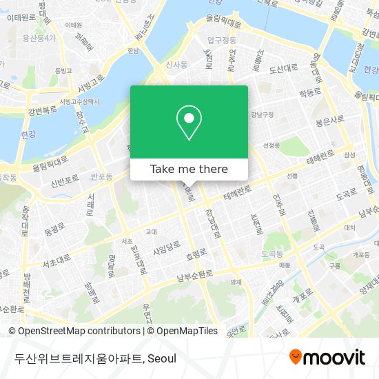 두산위브트레지움아파트 map