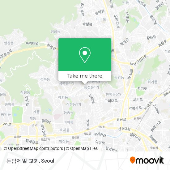 돈암제일 교회 map