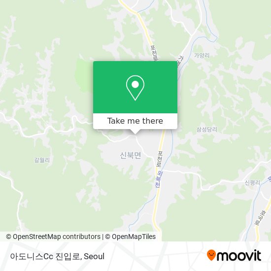 아도니스Cc 진입로 map