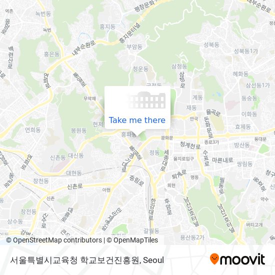 서울특별시교육청 학교보건진흥원 map