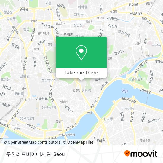 주한라트비아대사관 map