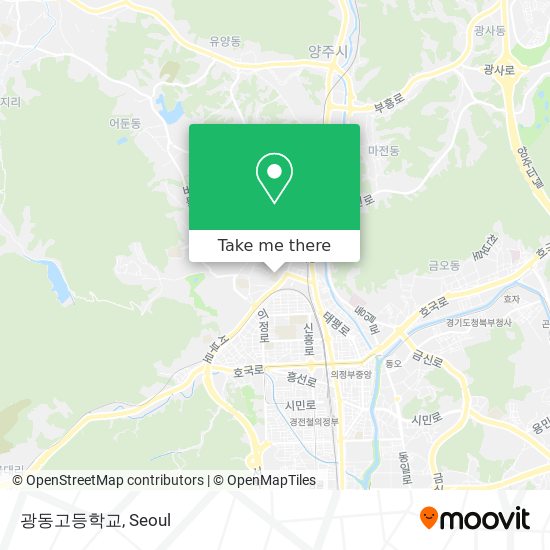 광동고등학교 map