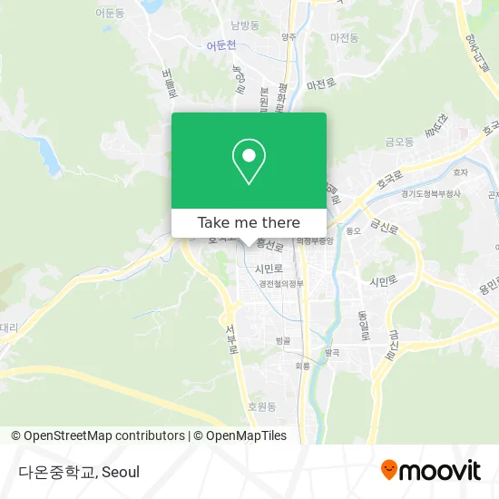 다온중학교 map