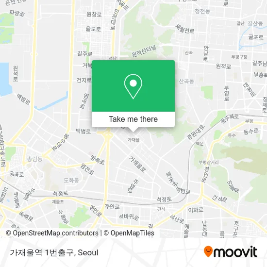 가재울역 1번출구 map