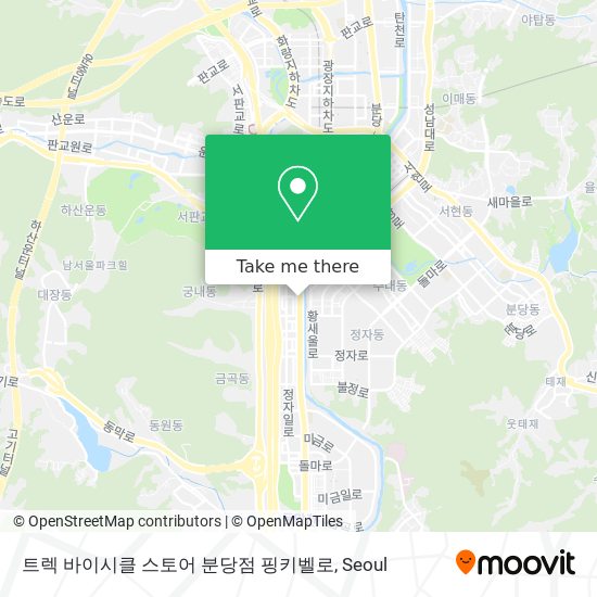 트렉 바이시클 스토어 분당점 핑키벨로 map