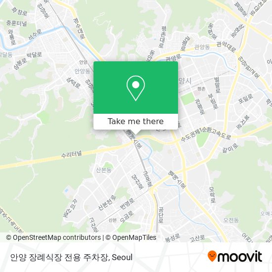 안양 장례식장 전용 주차장 map