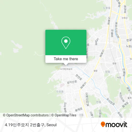 4.19민주묘지 2번출구 map