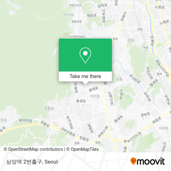 삼양역 2번출구 map