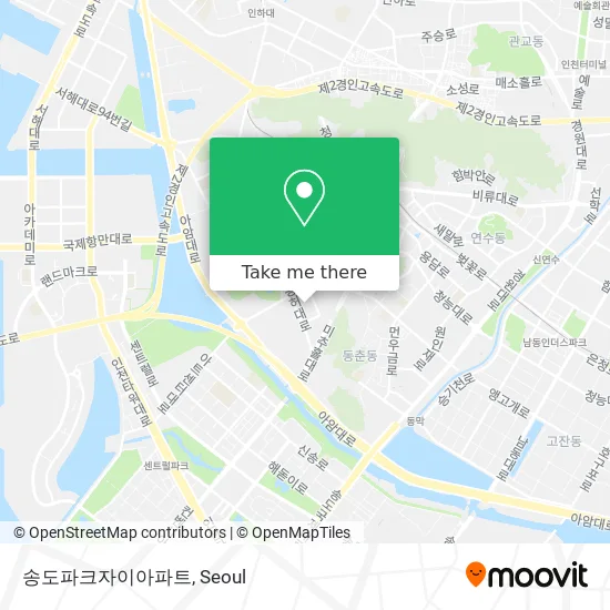송도파크자이아파트 map