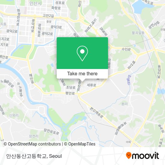 안산동산고등학교 map