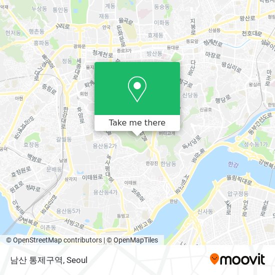 남산 통제구역 map