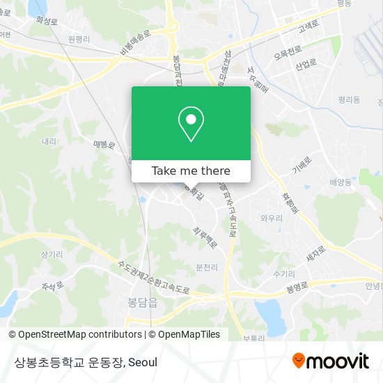 상봉초등학교 운동장 map