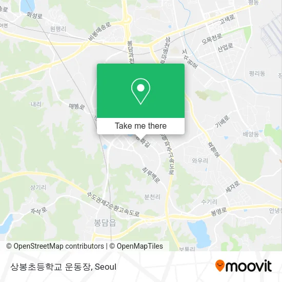 상봉초등학교 운동장 map