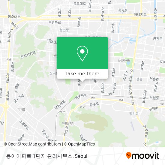 동아아파트 1단지 관리사무소 map