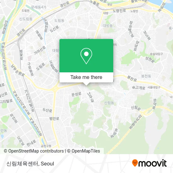 신림체육센터 map