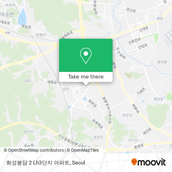 화성봉담 2 Lh3단지 아파트 map