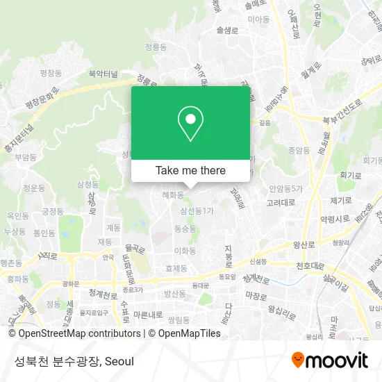 성북천 분수광장 map