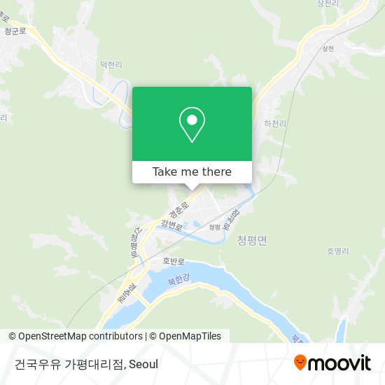 건국우유 가평대리점 map