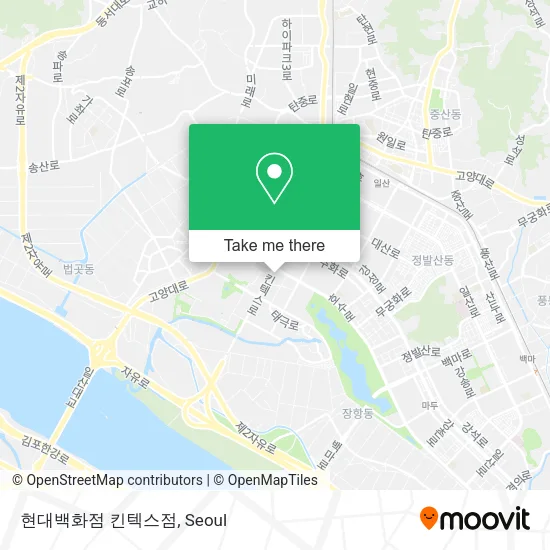 현대백화점 킨텍스점 map