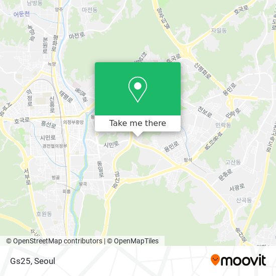 How to get to Gs25 in 의정부시, 경기도 by Bus or Subway?