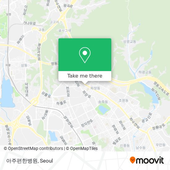 아주편한병원 map