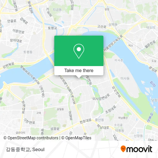 강동중학교 map