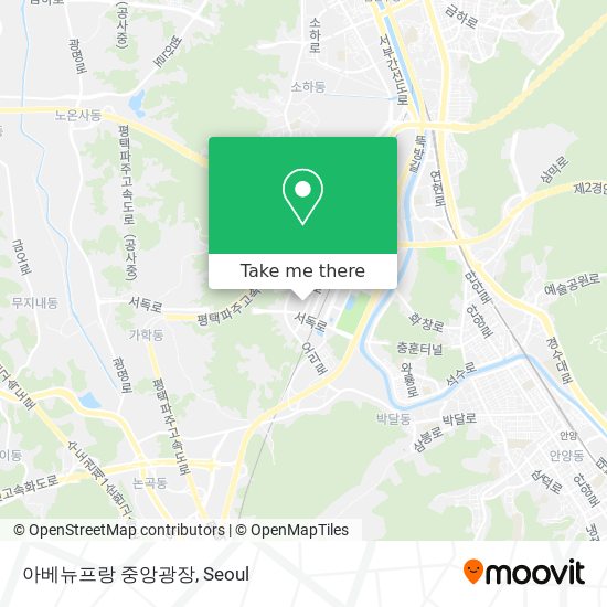 아베뉴프랑 중앙광장 map