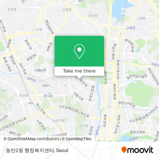 동탄2동 행정복지센터 map