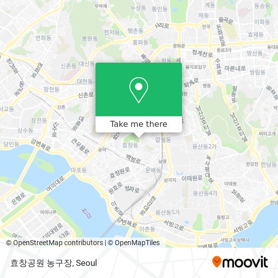 효창공원 농구장 map