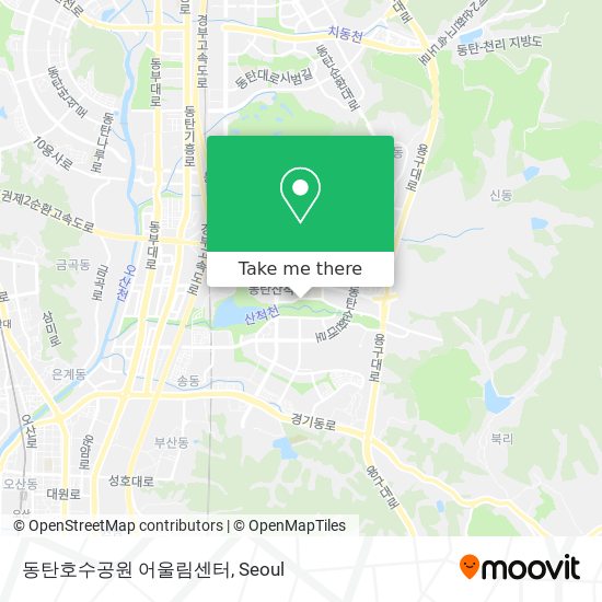 동탄호수공원 어울림센터 map