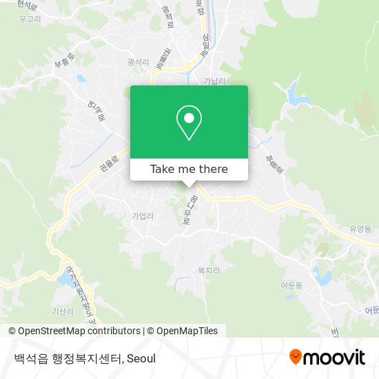 백석읍 행정복지센터 map