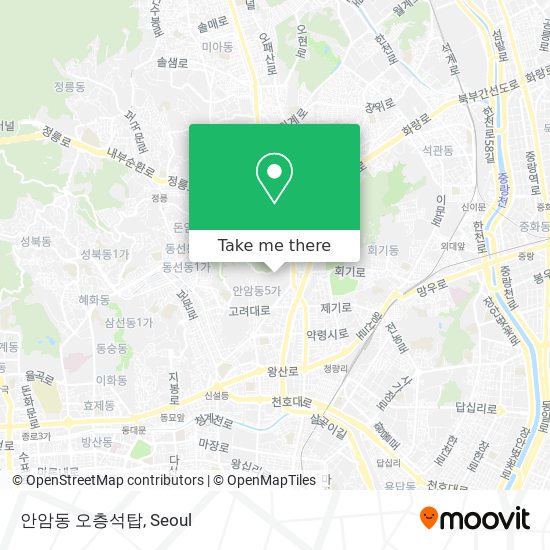 안암동 오층석탑 map