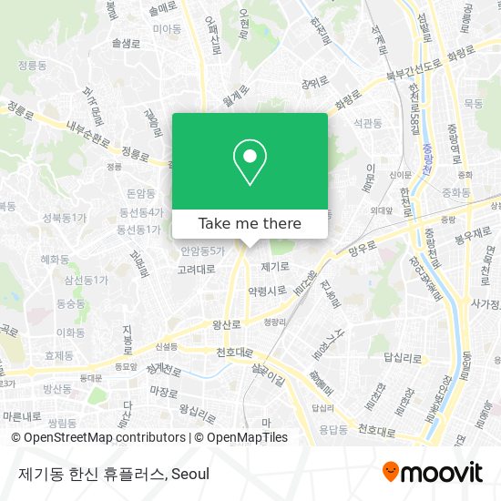 제기동 한신 휴플러스 map