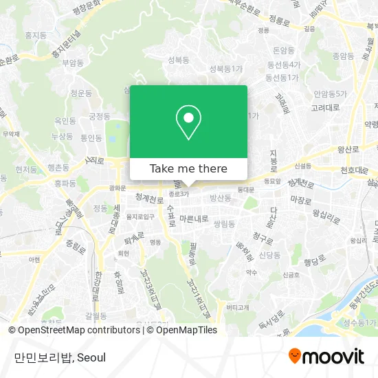 만민보리밥 map