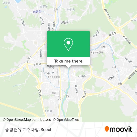 중랑천유료주차장 map
