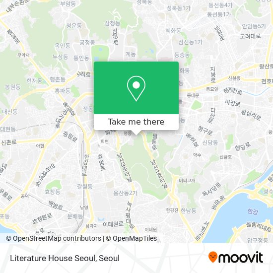 Literature House Seoul map