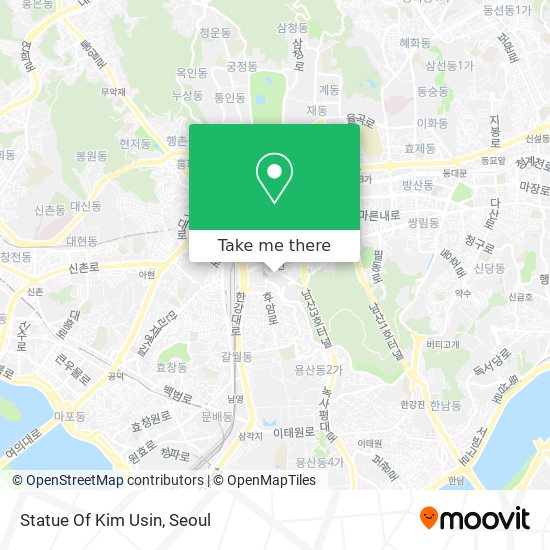 Statue Of Kim Usin map